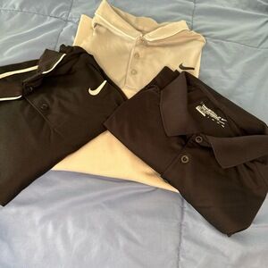 Lot of 3 Nike Golf Dri‎ Fit Polo Bundle Men's Size XXL Black Gray Plus Size